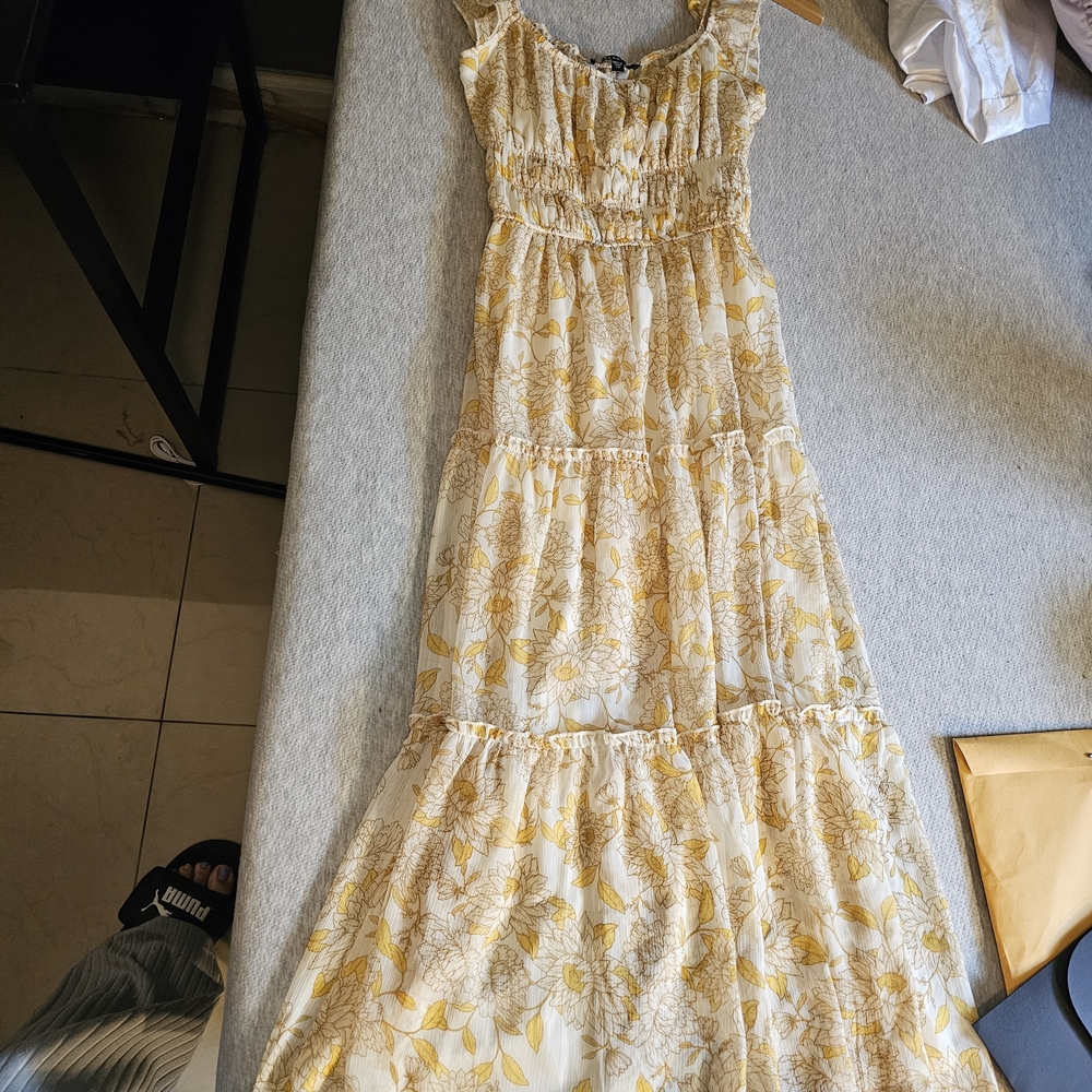 Trixxi Yellow and White Floral Dress